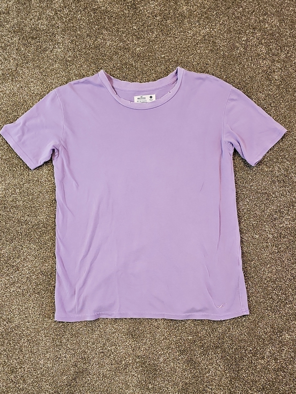 Hollister Lavender Crew Neck Short Sleeve Tee